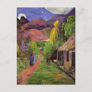 Paul Gauguin - Straße in Tahiti Postkarte