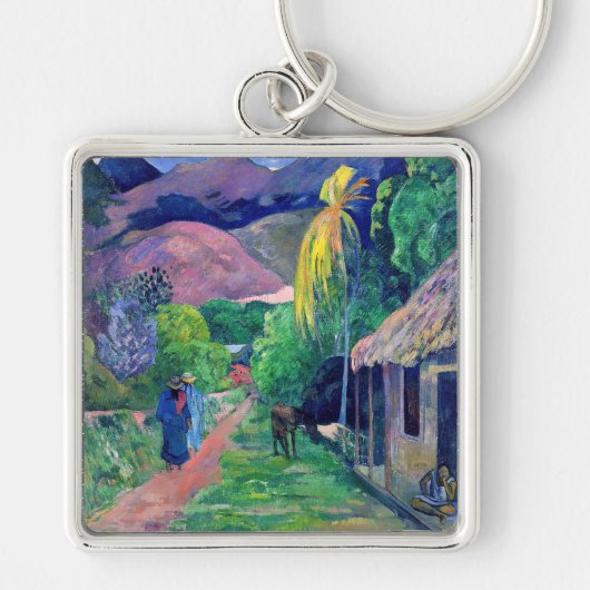 Paul Gauguin - Straße in Tahiti Schlüsselanhänger (Vorne)