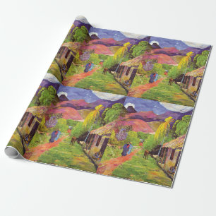 Paul Gauguin Straße in Tahiti Vintage Fine Art Geschenkpapier