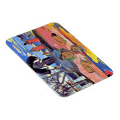 Paul Gauguin - Tag der Götter - Kunstmalerei Magnet (Rechte Seite)