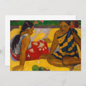 Paul Gauguin - Tahitian Women / Parau Api Einladung (Vorne/Hinten)
