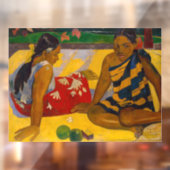 Paul Gauguin - Tahitian Women / Parau Api Fensteraufkleber (Blatt 2)