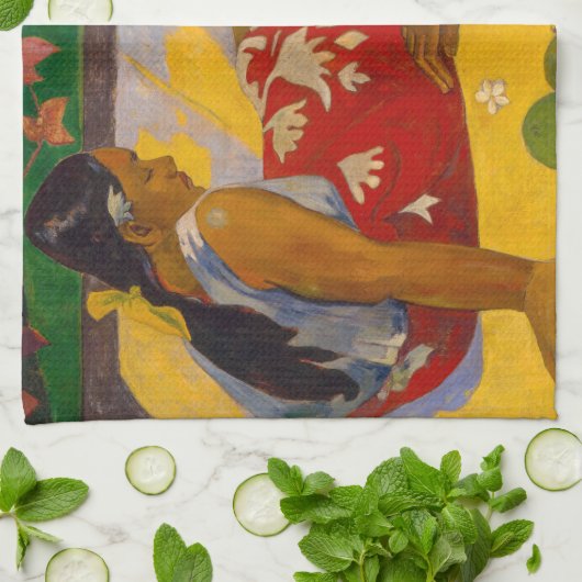 Paul Gauguin - Tahitian Women / Parau Api Geschirrtuch (Gefaltet)