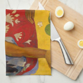 Paul Gauguin - Tahitian Women / Parau Api Geschirrtuch (Viertel Falte)