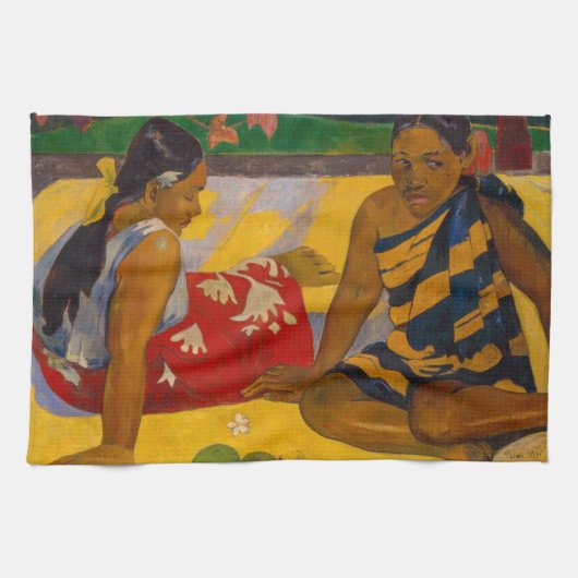 Paul Gauguin - Tahitian Women / Parau Api Geschirrtuch (Horizontal)