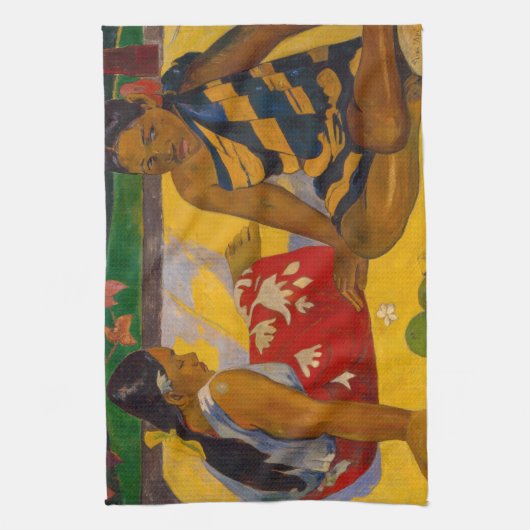 Paul Gauguin - Tahitian Women / Parau Api Geschirrtuch (Vertikal)