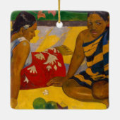 Paul Gauguin - Tahitian Women / Parau Api Keramikornament (Rückseite)