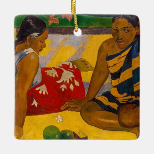 Paul Gauguin - Tahitian Women / Parau Api Keramikornament (Vorderseite)