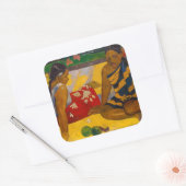 Paul Gauguin - Tahitian Women / Parau Api Quadratischer Aufkleber (Umschlag)