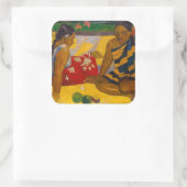 Paul Gauguin - Tahitian Women / Parau Api Quadratischer Aufkleber (Tasche)