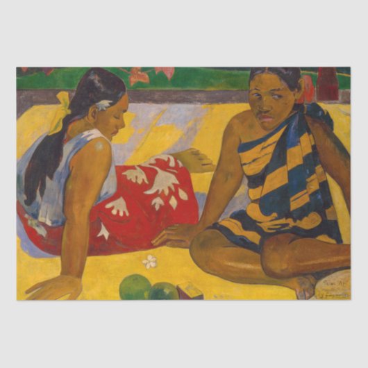 Paul Gauguin - Tahitian Women / Parau Api Seidenpapier (Vorderseite)