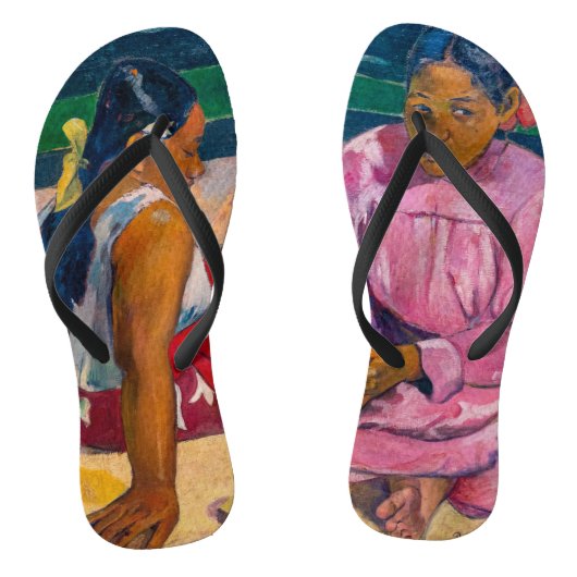 Paul Gauguin - Tahitianische Frauen am Strand Badesandalen (Fußbett)