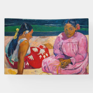 Paul Gauguin - Tahitianische Frauen am Strand Banner