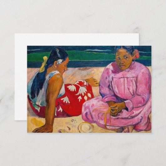 Paul Gauguin - Tahitianische Frauen am Strand Dankeskarte (Vorne/Hinten)