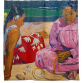 Paul Gauguin - Tahitianische Frauen am Strand Duschvorhang (Vorderseite)