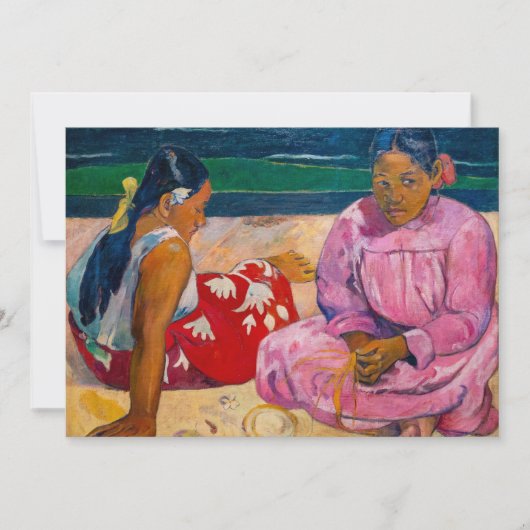 Paul Gauguin - Tahitianische Frauen am Strand Einladung (Vorderseite)