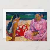 Paul Gauguin - Tahitianische Frauen am Strand Einladung (Vorne/Hinten)