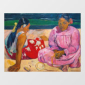 Paul Gauguin - Tahitianische Frauen am Strand Fensteraufkleber (Blatt)