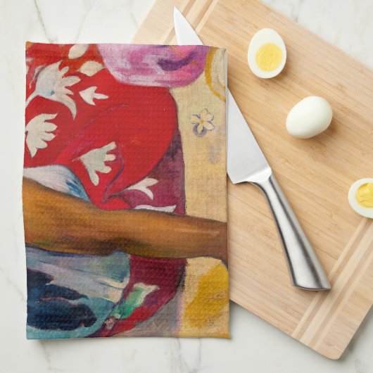 Paul Gauguin - Tahitianische Frauen am Strand Geschirrtuch (Viertel Falte)