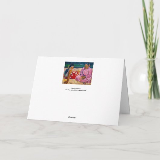 Paul Gauguin - Tahitianische Frauen am Strand Karte (Rückseite)