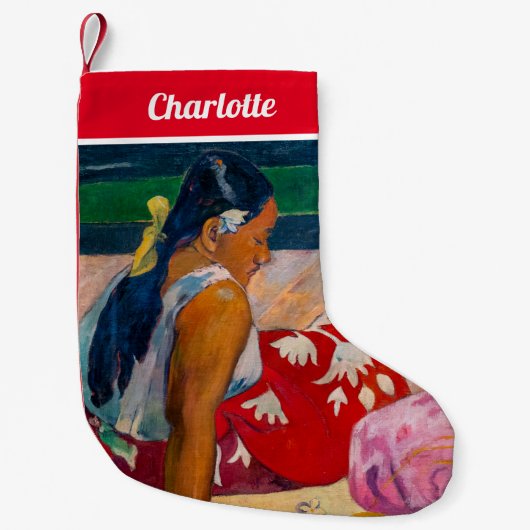 Paul Gauguin - Tahitianische Frauen am Strand Kleiner Weihnachtsstrumpf (Vorderseite)