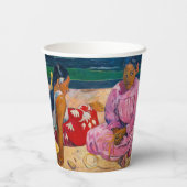 Paul Gauguin - Tahitianische Frauen am Strand Pappbecher (Rückseite)