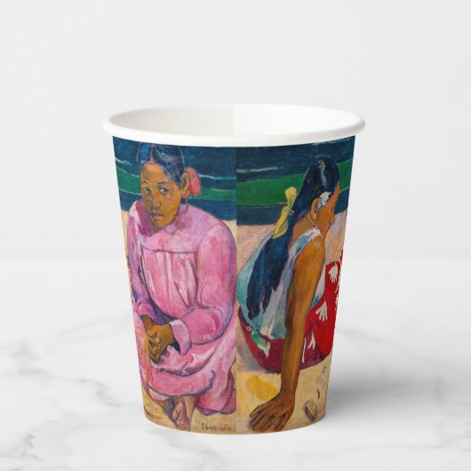Paul Gauguin - Tahitianische Frauen am Strand Pappbecher (Links)
