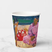 Paul Gauguin - Tahitianische Frauen am Strand Pappbecher (Vorderseite)