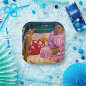 Paul Gauguin - Tahitianische Frauen am Strand Pappteller (Party)