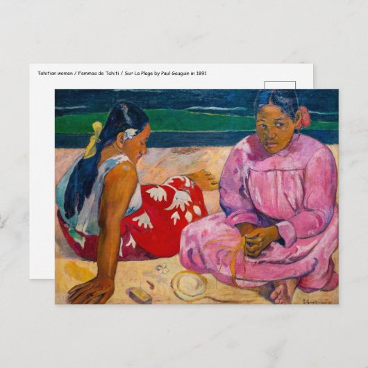 Paul Gauguin - Tahitianische Frauen am Strand Postkarte (Vorne/Hinten)