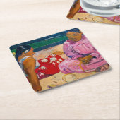 Paul Gauguin - Tahitianische Frauen am Strand Rechteckiger Pappuntersetzer (angewinkelt)