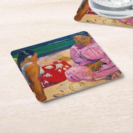 Paul Gauguin - Tahitianische Frauen am Strand Rechteckiger Pappuntersetzer (angewinkelt)