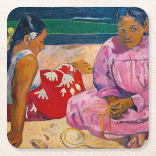 Paul Gauguin - Tahitianische Frauen am Strand Rechteckiger Pappuntersetzer