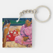 Paul Gauguin - Tahitianische Frauen am Strand Schlüsselanhänger (Rückseite)