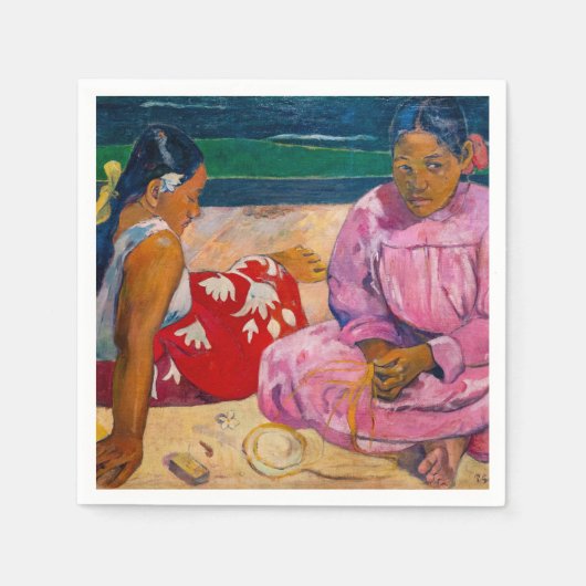 Paul Gauguin - Tahitianische Frauen am Strand Serviette (Vorderseite)