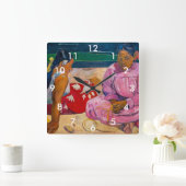 Paul Gauguin - Tahitianische Frauen Quadratische Wanduhr (Zuhause)