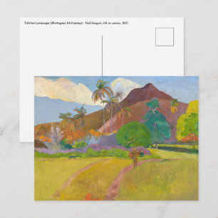 Paul Gauguin - Tahitianische Landschaft Postkarte