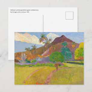 Paul Gauguin - Tahitianische Landschaft Postkarte