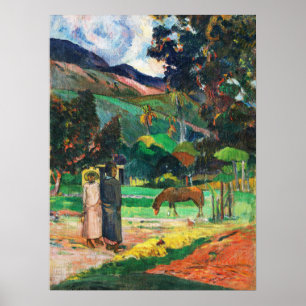 Paul Gauguin Tahitianische Landschaft, tropische L Poster