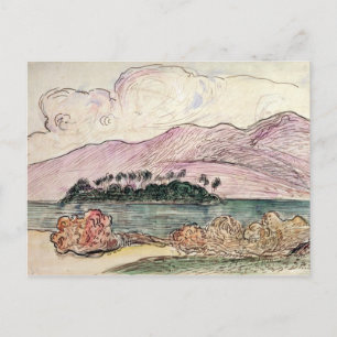 Paul Gauguin Tahitianische Landschaft (w/c auf P Postkarte