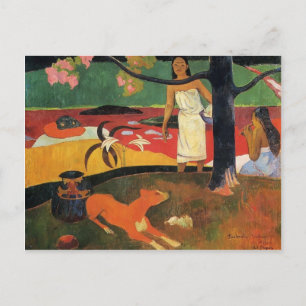 Paul Gauguin - Tahitianische Pastorale Postkarte