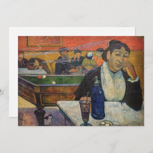 Paul Gauguin - The Night Café, Arles Einladung (Vorne/Hinten)