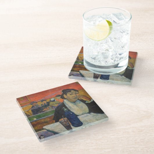 Paul Gauguin - The Night Café, Arles Glasuntersetzer (Schrägansicht)