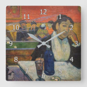 Paul Gauguin - The Night Café, Arles Quadratische Wanduhr (Vorderseite)