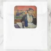 Paul Gauguin - The Night Café, Arles Quadratischer Aufkleber (Tasche)