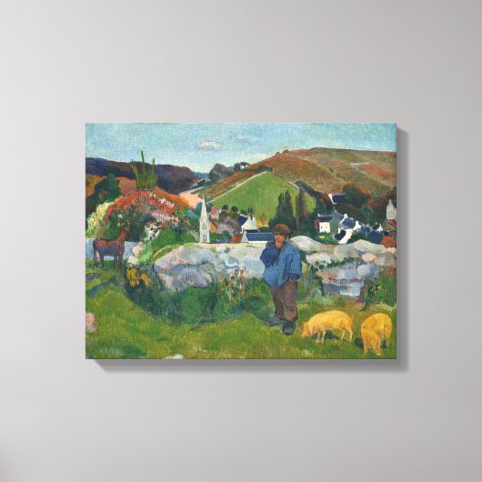 Paul Gauguin The Swineherd Leinwanddruck (Vorderseite)