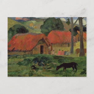 Paul Gauguin   The Three Huts, Tahiti, 1891-92 (oi Postkarte