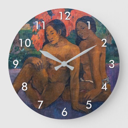 Paul Gauguin - Und das Gold ihrer Körper Große Wanduhr (Vorderseite)