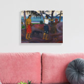 Paul Gauguin | Unter dem Pandanus, 1891 (Öl auf ca Leinwanddruck (Insitu (Wohnzimmer))