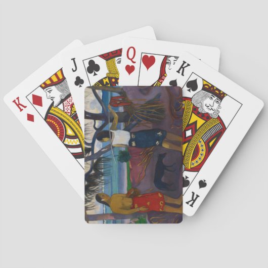 Paul Gauguin | unter dem Pandanus, 1891 (Öl auf Ca Spielkarten (Rückseite)